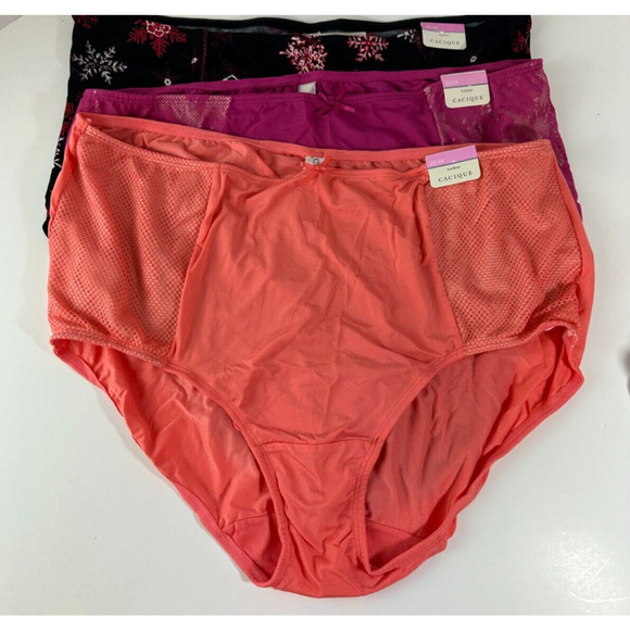 NWT Cacique Bundle Lot of 5 Panties Full Brief Lace Floral Plus Size 22/24 - Picture 6 of 13